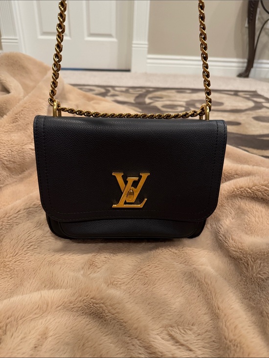 Louis Vuitton Handbags - Louis Vuitton Black Leather Crossbody with Gold Hardware